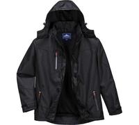 Portwest Outcoach Mens Waterproof Jacket Black 3XL