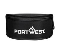 Portwest PA16 Safety Goggles Storage Case Hard Shell | Black, Rigid Impact Protection, Full Zip Closure, Soft Lined Interior, Lightweight Carry