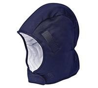 Portwest PA58 Helmet Winter Liner Back Elastic Water Resistant Polyester | Navy, One Size, Tall Leg, Hook and Loop Strap, Adjustable Strap, Chin Strap, Cold Weather