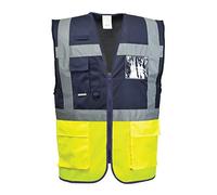 Portwest Paris Executive Vest, Size: XXL, Colour: Yellow/Navy, C276YNRXXL