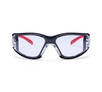 Portwest PB32 Visitor Safety Glasses Lightweight Wraparound Design Clear Lens Impact Resistant Scratch Resistant Comfortable Fit Worksite Eye Protection Certified PPE, Clear, One Size