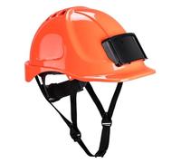 Portwest PB55 Vented Hard Hat Helmet with Badge ID Colour=Orange