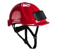 Portwest PB55 Vented Hard Hat Helmet with Badge ID Colour=Red