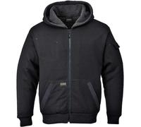 Portwest Pewter Mens Sherpa Lined Hoodie Jacket Black L