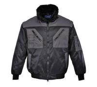 Portwest PJ20 Pilot Jacket 2 Tone Black / Grey 4XL