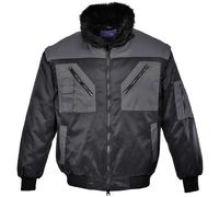 Portwest PJ20 Pilot Jacket 2 Tone Black / Grey 3XL
