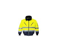 Portwest PJ50 Hi-Vis 3-in-1 Contrast Pilot Jacket Multi Pocket Long Sleeve