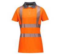 Portwest Polo Shirt Pro Hi-Vis Reflective Tape Ladies Women Workwear LW72