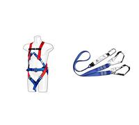 Portwest Portwest 3 Point Comfort Harness, Size: One Size, Colour: Red, FP17RER