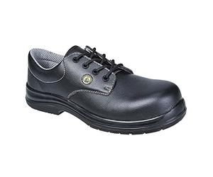 Portwest Portwest Compositelite ESD Laced Safety Shoe S2, Size: 38, Colour: Black, FC01BKR38