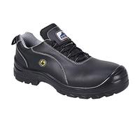 Portwest Portwest Compositelite ESD Leather Safety Shoe S1, Size: 42, Colour: Black, FC02BKR42