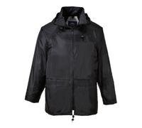 Classic Rain Jacket Two Pockets Breathable Comfy Hooded Rain Protection Top