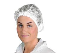 Portwest PP Disposable Mob Cap, Color: White, Size: Regular, D100WHR