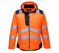 Portwest Premium Hi-Vis Winter Jacket Quilted Lined Waterproof Work Safety Coat