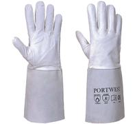 Portwest A520 Soft Flexible Premium Tig Welding Gauntlet Grey, Large