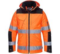 Portwest Pro Hi-Vis 3-in-1 Jacket, Size: XL, Colour: Orange/Black, C469OBRXL