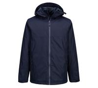 Portwest Professional Windproof Waterproof Rain Jacket Hooded Full Zip Rain Coat