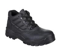 Portwest Protector Boots S1P in Black Slip Resistant Unisex Shoes - Size 40