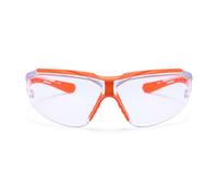 Portwest PS10 Dynamic KN Safety Glasses Lightweight Dual Material Frame Anti Scratch Anti Fog Clear Lens Wraparound Comfortable Fit Industrial Eye Protection Certified PPE, Clear, One Size