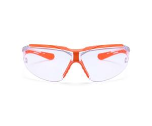 Portwest PS10 Dynamic KN Safety Glasses Lightweight Dual Material Frame Anti Scratch Anti Fog Clear Lens Wraparound Comfortable Fit Industrial Eye Protection Certified PPE, Clear, One Size