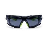 Portwest PS28 Tech Look Pro KN Safety Glasses Wrap Around Protective Eyewear Foam Gasket Elastic Strap Anti Scratch Anti Fog UV Protection Certified PPE, Smoke, One Size