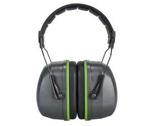 Portwest PS46 Premium Ear Defenders Breathable Mesh Padded | Grey, One Size, CE Certified, EN 352-1, Multiple Positioning for Fit, PU Foam