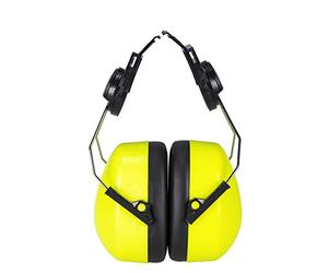 Portwest PS47 Endurance HV Clip-On Ear Defenders | Yellow, One Size, CE Certified, EN 352-3, Multiple Positioning for Fit, High Visibility SNR 27dB