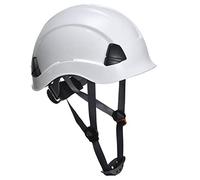 Portwest PS53 Safety Hard Hat - Height Endurance Lightweight Construction Safety Helmet Unvented ABS Shell with 6 Point Harness, White