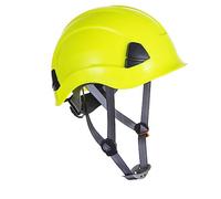 Portwest PS53 Safety Hard Hat - Height Endurance Lightweight Construction Safety Helmet Unvented ABS Shell with 6 Point Harness, Yellow