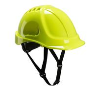 Portwest PS54 Endurance Plus Safety Hard Hat Unvented Helmet ABS Shell Electrical Insulation 6-Point Suspension Adjustable Fit Chin Strap Lateral Def