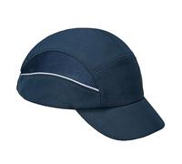 Portwest PS59 AirTech Vented Bump Cap Mens Hard Hat Alternative Lightweight 150g Breathable Safety Head Protection Reflective Piping EN 812 Certified Warehouse Construction DIY, Navy, One Size