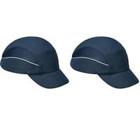 Portwest PS59 AirTech Vented Bump Cap Mens Hard Hat Alternative Lightweight 150g Breathable Safety Head Protection Reflective Piping EN 812 Certified Warehouse Construction DIY, Navy, One Size