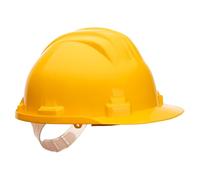 Portwest PS61 Work Safe Helmet Unvented HDPE Electrical | Unvented HDPE Shell, Electrical Application, Six Point Harness, Slip Ratchet, Rain Gutter