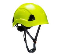 Portwest Safety Helmet PS63 Height Endurance - Vented ABS Shell, 6-Point Harness - Yellow