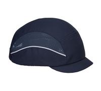 Portwest PS69 AirTech Bump Cap Micro Peak Lightweight Reflective Ventilated | Navy, One Size, CE Certified, EN 812, Flexible Fit, Breathable Mesh, Head Protection, ABS Shell, Buckle Fastening