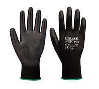 Portwest PU Palm General Handling Grip Gloves Black L