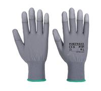 Portwest PU Fingertip Glove L Gry (Pack of 12)