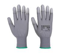 Portwest PU Fingertip Glove S Gry (Pack of 12)