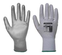 Portwest PU Palm General Handling Grip Gloves Grey XS