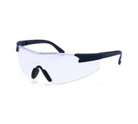 Portwest PW17 Curvo Safety Glasses UV Protection | Clear, One Size, CE Certified, EN 166, EN 170, UKCA, Anti-Scratch Coating, Extendable Side Arms