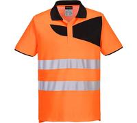 Portwest PW2 Cotton Comfort Hi Vis Polo Shirt Orange / Black L