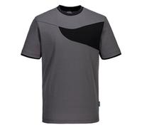 Portwest PW2 Cotton Comfort T-Shirt S/S L Zoom Gry/Blk