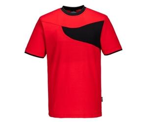 Portwest PW2 Cotton Comfort T-Shirt S/S S Red/Blk