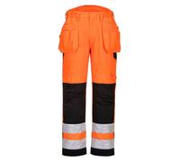 Portwest PW2 Hi Vis Holster Pocket Trousers Orange / Black 44" 31"