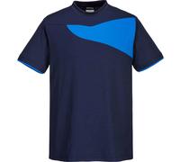 Portwest PW2 Mens Cotton Comfort T Shirt Navy / Royal Blue L