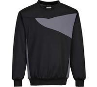 Portwest PW2 Mens Sweatshirt Black / Zoom Grey M