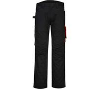 Portwest PW2 Service Work Trousers Black / Red 38" 31"