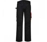Portwest PW240 - PW2 Service Trouser Black/Red Waist: 41" Inside 41" 31"