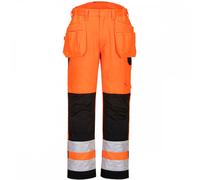 Portwest PW242 PW2 Hi-Vis Holster Pocket Trousers Orange/Black Waist: 32" 31"