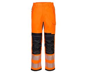 Portwest PW3 Flame Resistant HVO Work Trousers Hi Vis Elastic Waist Pants FR414